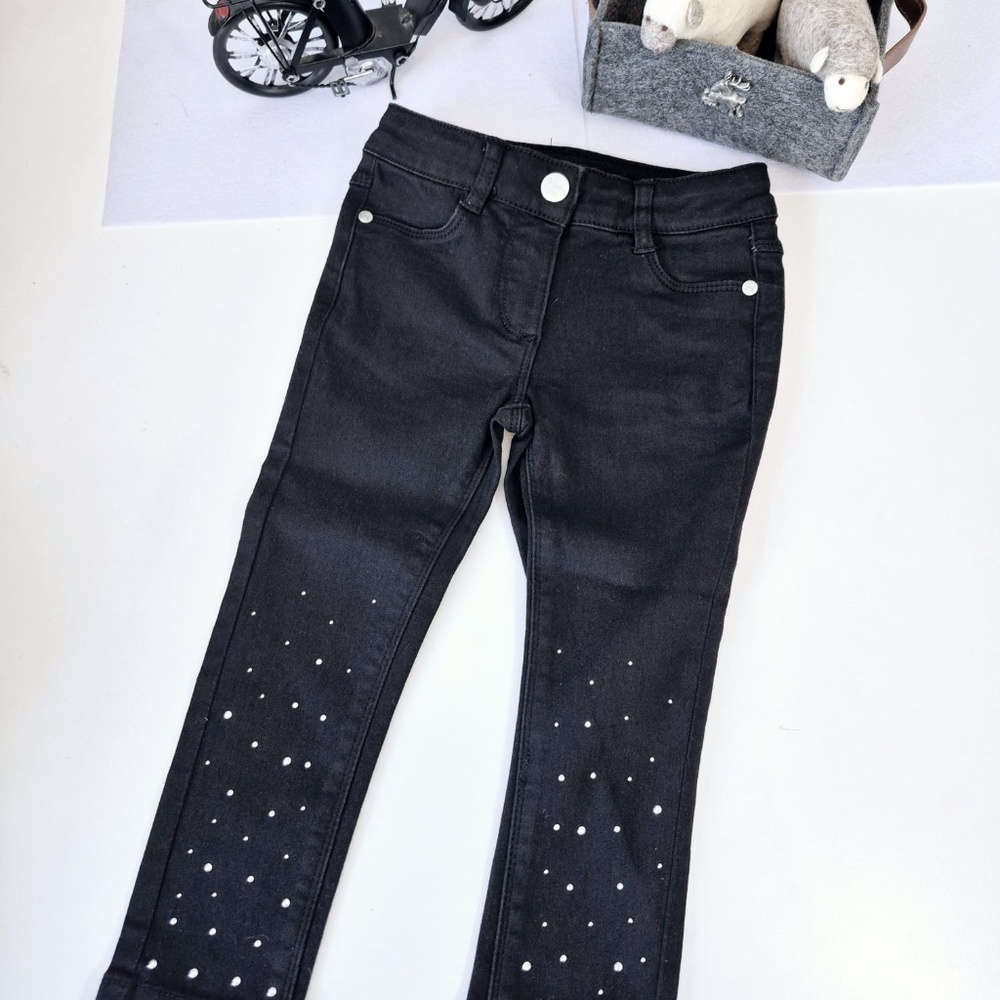 Black Jeans with Pearl Details